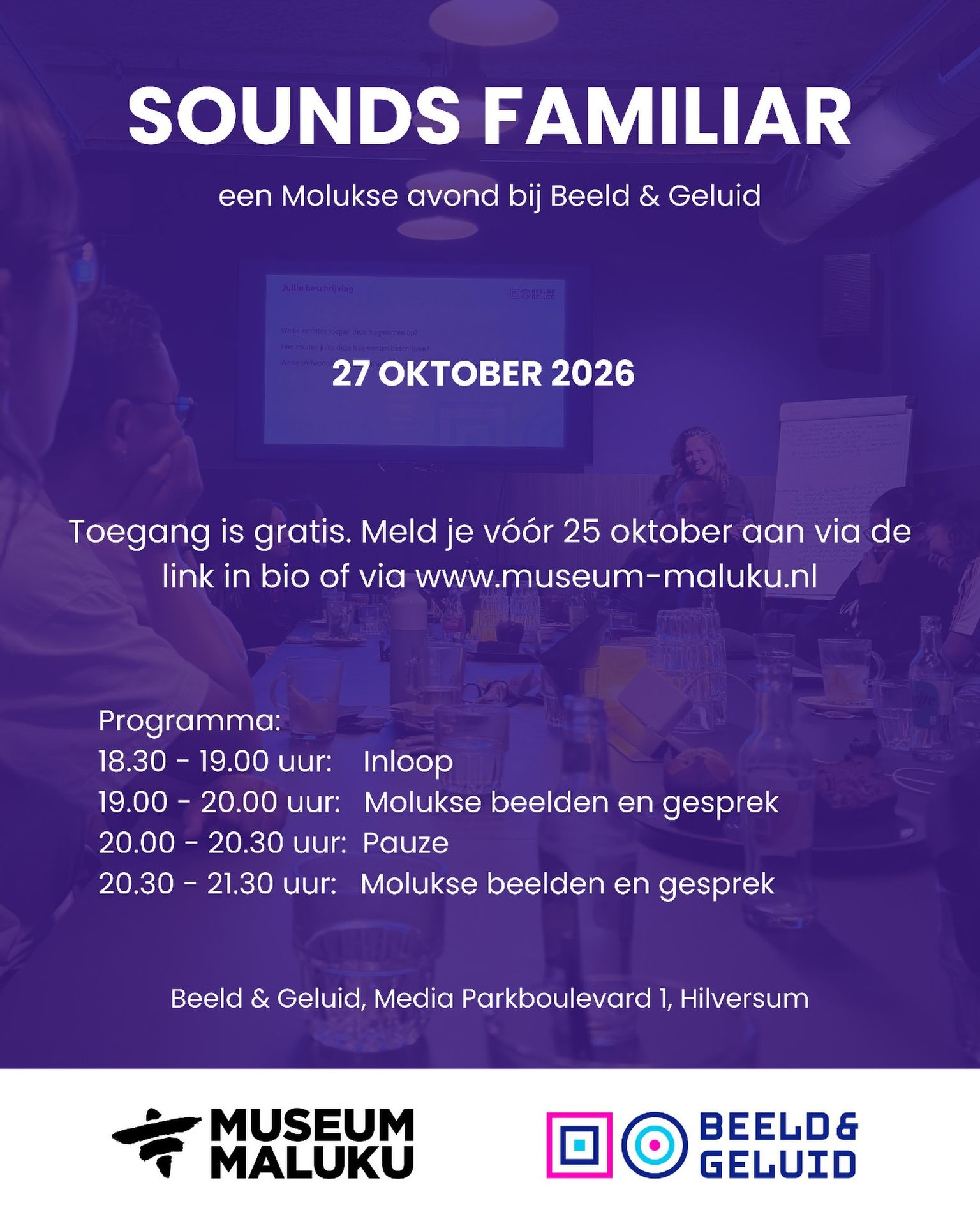 Instagrambeeld bij Sounds Familiar: Een Molukse avond bij Beeld & Geluid