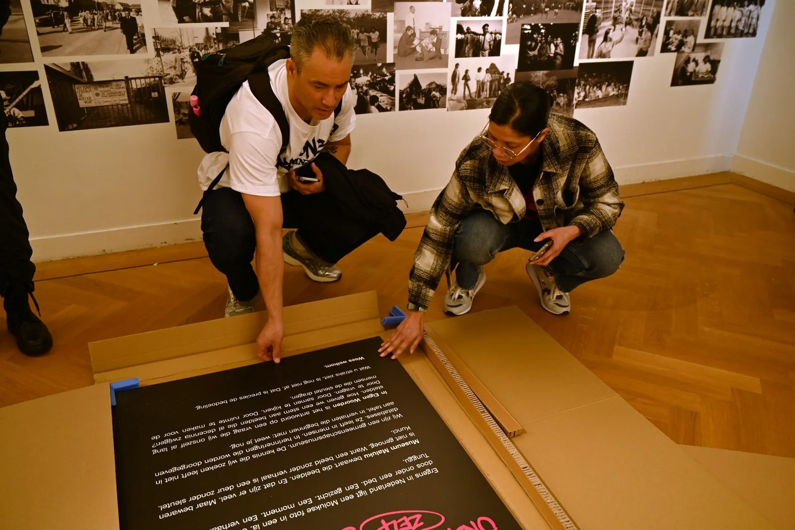 Opbouw van de tentoonstelling In Eigen Woorden