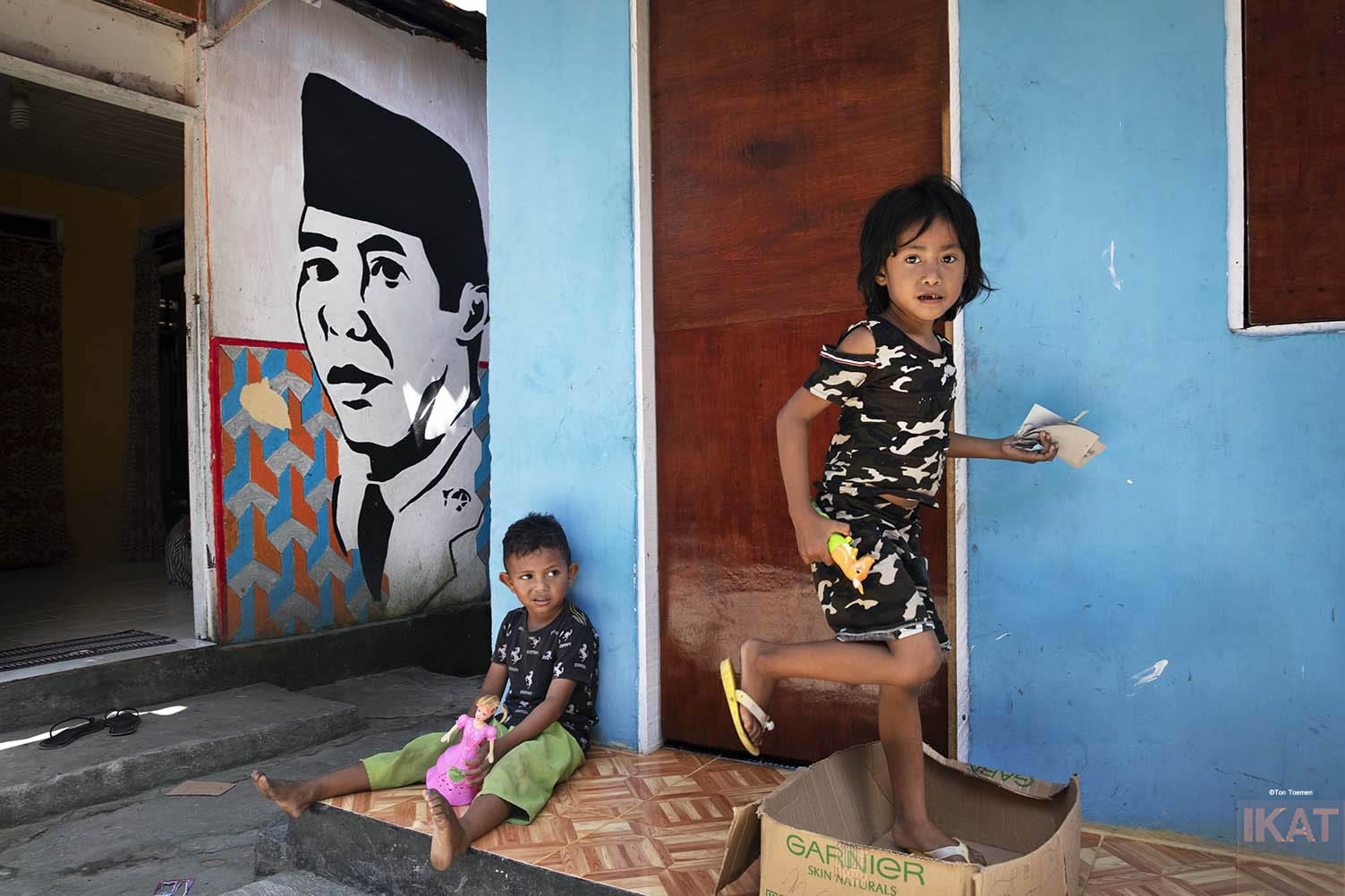 Muurschildering van Soekarno, afbeelding 1