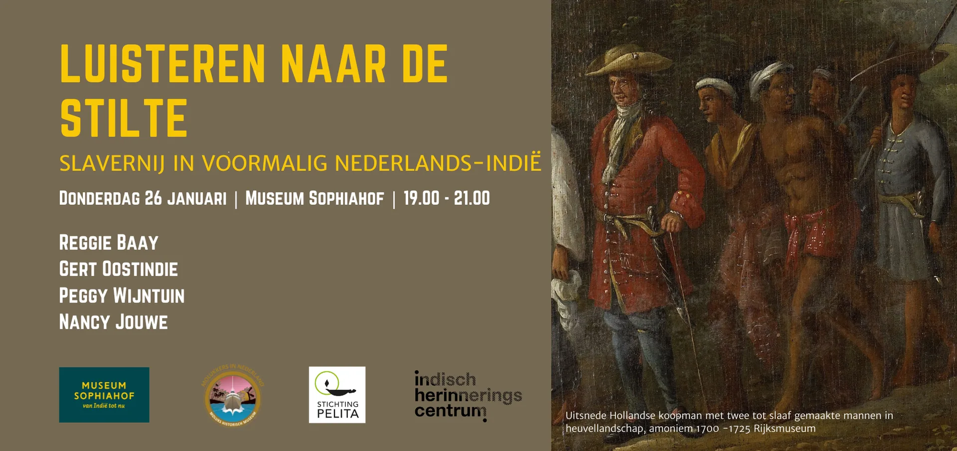 Talkshow, ‘Luisteren naar de stilte. Slavernij in de Oost, Museum Maluku