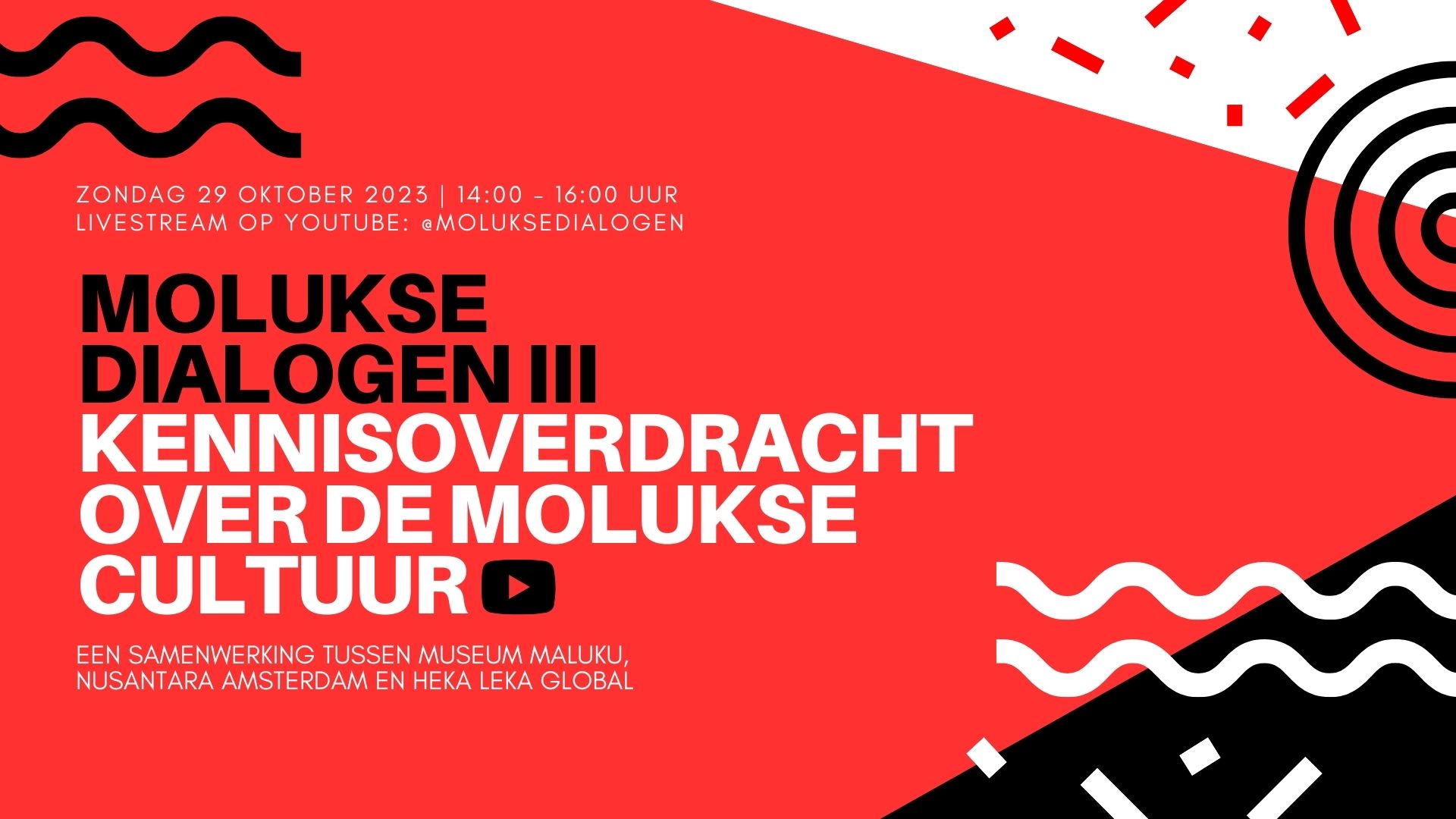 Molukse Dialogen III, kennisoverdracht over de Molukse cultuur, 29 oktober 2023